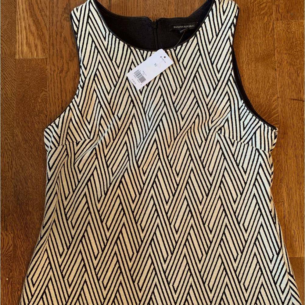 NWT Banana Republic Faux Leather Trimmed Tank